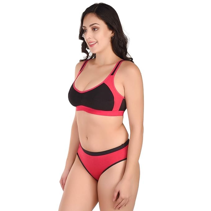 Image of Sports Bra Panty Set for Women, Combo Pack of 1 | Lingerie Set for Women