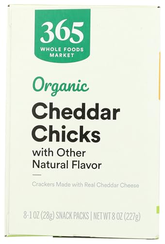 Image of 365 by Whole Foods Market, Organic Cheddar Chicks Crackers, 8 Pack