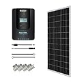 Renogy 12V Monocrystalline Starter Kit for RV Solar Charging, Boats, Off-Grid Systems - Includes 100W Panel, MPPT 20A Controller, Mounting Brackets, Tray Cable, and Adaptor