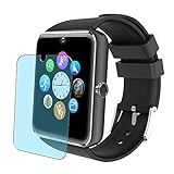 Vaxson 3-Pack Anti Luce Blu TPU Pellicola Protettiva, compatibile con YAMAY SW016 1.54' Smartwatch smart watch, Screen Protector Film [ Non Vetro Temperato ]