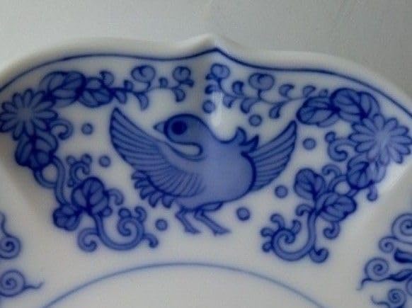 深川製磁 変形皿5枚組 人気シリーズの花鳥文 送料無料