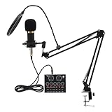 Utilisation facile et longue durée de vie de la batterie : kit de podcast utilisable jusqu'à 8 heures sans fil grâce à la batterie intégrée de 1200 mAh. Il suffit de le connecter via USB ou Bluetooth 5.0, sans installation compliquée. Idéal pour les déplacements ou le home studio.