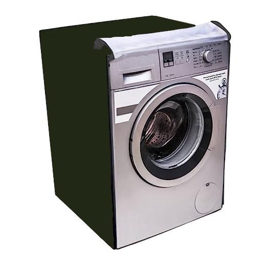 Image of Waterproof & Dustproof Front Loading Washing Machine Front Clear Cover Suitable for Normal IFB 6.5kg, 7 Kg, 7.5Kg & 8kG / 61X61X84cm Washing Machines (Grey) (5, Green)