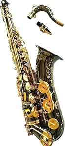 Generisches Schwarz Nickel Gold Tenorsaxophon