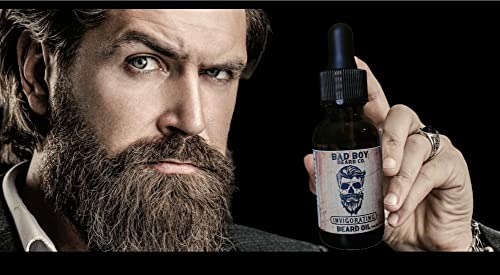 Bad Boy Beard Co. Beard Oil - Invigorating Blend (Cedarwood/Peppermint/Lavender) - All Natural Ingredients - 1Oz #TOP4