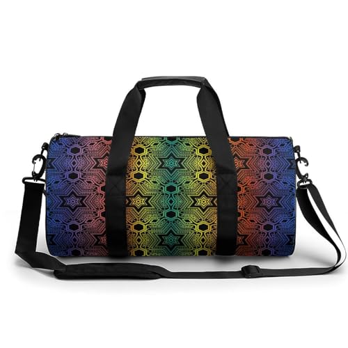 Sac de voyage géométrie des étoiles de couleur idéal pour votre prochain week-end