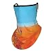 Produktbild cap hat Watercolor Flower Home Decor Meadows Under Blue Sky Natural Beauty Floral Illustration Orange Purpleface Bandana Neck Gaiter with Ear Loops, Uv Sun Protection Reusable Cloth Scarf Balaclava