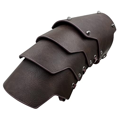 HiiFeuer Medieval Faux Leather 4 Layers Bracers Arm Armor, Middle Ages Mercenary Gauntlets - Image 3