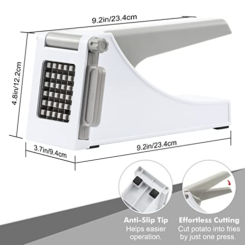 Potato chip cutter, easy-clean potato cutter with stainless steel blade, non-slip, for vegetable chips, perfect for potatoes, carrots, etc. - Image 6