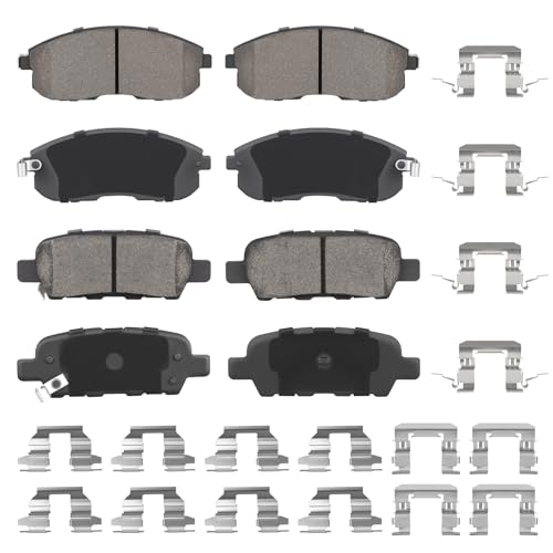 Front & Rear Ceramic Brake Pads Set for Nissan Altima 2002-2013, 350Z 2003-2005, Sentra 07-17, Juke 11-17, for Infiniti G35 04-05 Only X Models, 4PCS