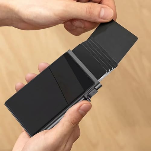 Automatic Pop - up Credit Card Holder with Money Bag: Minimalist Men's Business Card Wallet for Daily Work​