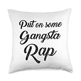 Gangster Rap Quotes Gangsta Rap Lyrics Rap Monster Put On Gangsta Gangster Quotes Rap Monster Lyrics Throw Pillow, 18x18, Multicolor