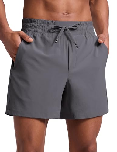 Image of CRZ YOGA Men's Linerless Workout Shorts 5'' - Lightweight Quick Dry for Running Sports Athletic Gym with Pockets