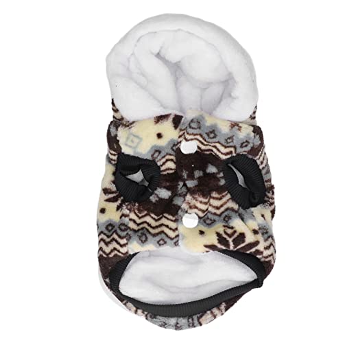 Chaqueta con Capucha de Felpa para Perros, Suave, cálida y Ligera, Ropa para Mascotas, acogedora Sudadera con Capucha de Invierno para Perros pequeños, medianos y Gatos con (l)