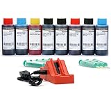 Chipresetter avec 8x250ml d'encre compatible avec les cartouches Canon CLI 42 pour les imprimantes Pixma Pro 100 (pas d'OEM)