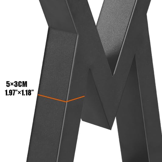 Y-CFHFC 22 Inch Metal Table Legs Black Iron Coffee & End Table Legs, Diamond Shape DIY Furniture for Heavy Duty Desk Bench Feets (H22” x W13”, Set of 2) by Y-CFHFC - Image 7