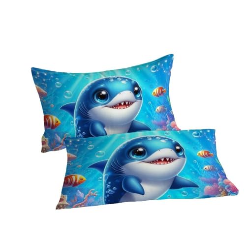 Housse de couette 220x240 baleine impression 3D microfibre douce avec 2 taies - 7
