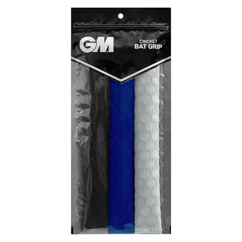 Image of GM Hexa Cricket Bat Rubber Grip | Premium Super Soft Rubber Compound | Non-Slip Hexagonal Cushioned Replacement Wrap for Shock Absorption | Pack of 3