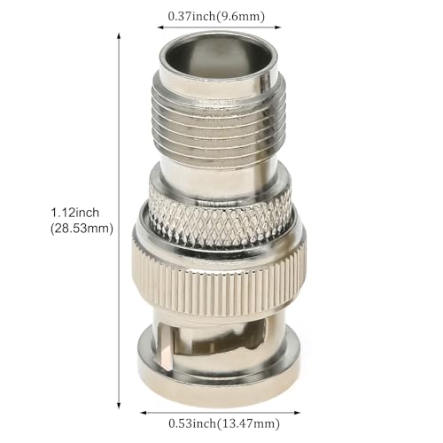 Adaptador Coaxial TNC Hembra a BNC Macho 2PCS miniatura 3