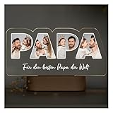 Geschenkfreude Personalisiertes Acrylglas Bild mit Foto - Geschenkideen für Papa, Vater, Papi zum Vatertag oder Bild - Vater Kind Geschenk - Vatertagsgeschenke personalisiert - Männertag