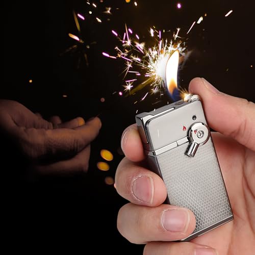 YUSUD Torch Cigar Lighter, Butane Fuel Refillable, Soft/Jet Flame Switchable Cigarette Lighter with Flame Adjustable and Rotatable Switch, Unique Gift for Tobacco Pipe & Cigar - Image 7