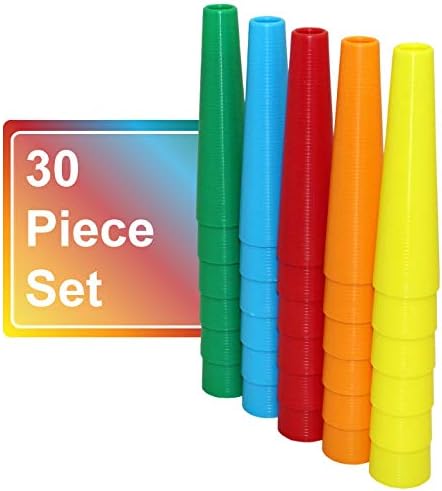 Miniatura 3 de Rehabilitation Advantage Pequeños conos de mano apilables, juego de 30