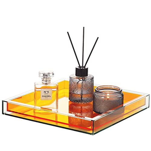 Xiyouqi YKL-03 Creative Acrylic Decorative Tray Modern Decorative Trays Jewelry Perfume Makeup Organizer Clear Square Bathroom Sink Vanity Tray cover