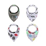 Magnifico set de regalo: Nuestro baberos de bebé son el mejor regalo para padres primerizos, abuelos, baby showers, regalo de Navidad o para cualquier ocasión, para conseguir un look de bebé sorprendente.