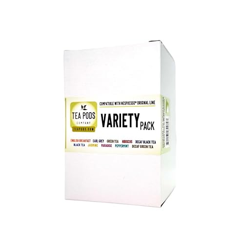 Vista 97 de Paquete variado de cápsulas de té compatibles con Nespresso OriginalLine: 36 cápsulas de té individuales que incluyen hibisco, desayuno inglés