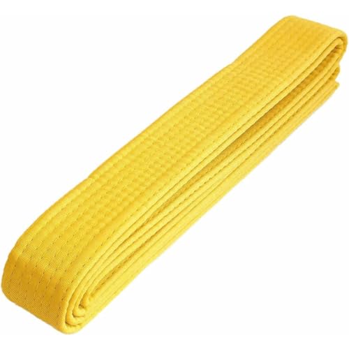 WERIGONI 1 Stück 220 cm Gelber Taekwondo-Gürtel, Judo Gürtel Judo-karate Gürtel für Kinder und Erwachsene, Kampfsportgürtel