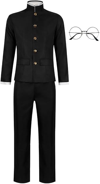 QAHEART Anime Takakura Ken Cosplay Costume Full Set Okarun School Uniform Black Costume Halloween Outfits Carnival Cosplay