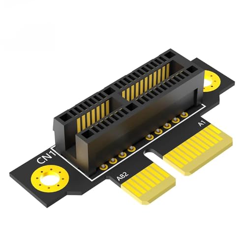PCI-e 1X 3.0 90 Degree Reverse Male to Female Riser Card for 1U Server (Installation Direction Towards CPU) (Height: 20cm)