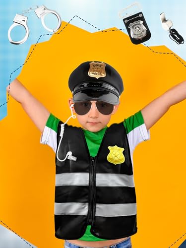 Disfraz de policía infantil 7 piezas para niños y niñas miniatura 5