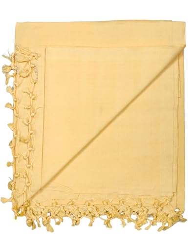 Image of Arvore Bunkaar Pure Handloom 100% Soft Desi Bamboo Viscose Soft Bhagalpuri Andi Chadar /Summer Blanket /Khes /Top Sheet /AC Blanket /Odhne wali Chadar (Dull Yellow, Plain, 1, Bhagalpuri Chadar)