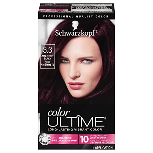 Schwarzkopf Color Ultime Permanent Hair Color Cream, 3.3 Amethyst Black