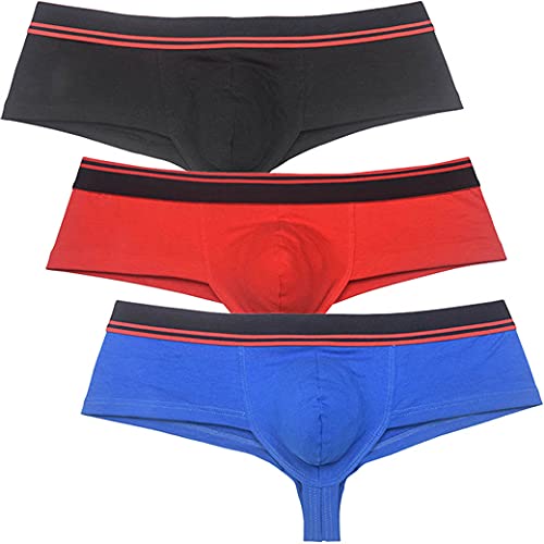 Men's Cotton Bikini Thong Mini Boxer Briefs Underwear Elastic Waistband Mini Bikini Briefs 5