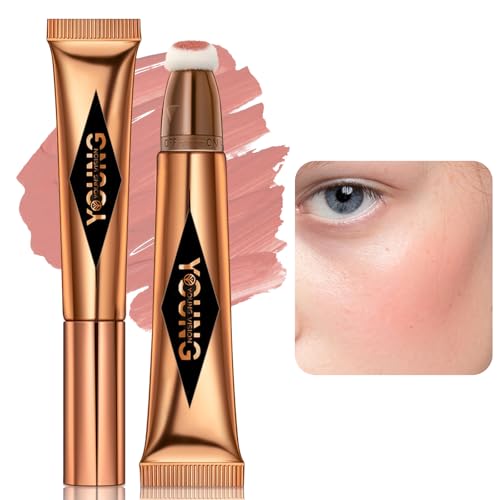 Liquid Blush, Cream Blush Stick, Blushers for Cheeks Make up, Beauty Blush, Liquid Highlighter, Liquid Contour, Liquid Blush Wand, Silky & Long-Wearing, Cream Blusher for Mature Skin (01#Blush, 12ml)