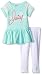 Juicy Couture Girls' French Terry Top with Lace and Stretch Jersey Pants