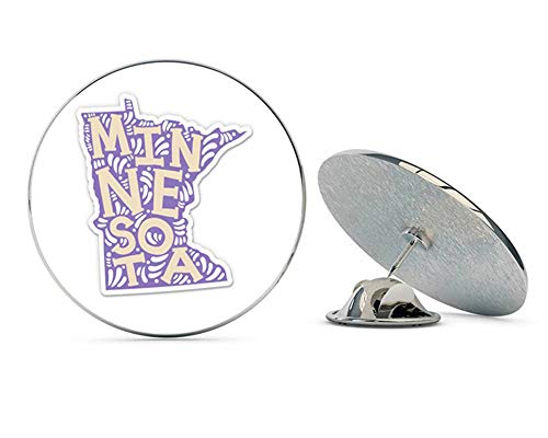 Minnesota Shape Cute Letters Native Local Metal 0.75