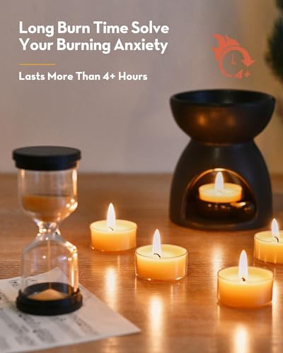 Ashlux Beeswax Tea Candle丨Ashlux 100% Natural Beeswax Tealight Candles丨20Pcs Home Bulk Beeswax Candles丨No Scent thumb #3