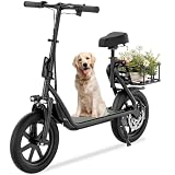 Electric Scooter with Seat, MAX 27 Miles Long Range