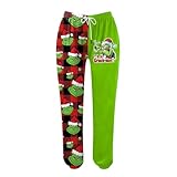 Genérico Pantalones De Chándal Impresos De Navidad Grinch Para Mujeres 2024 Pantalones Casual De Talle Alto Bolsillos Pantalones De Chándal Grinch, Pantalones De Chándal para Mujeres, Green06, S