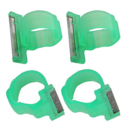 5pcs Adjustable Vegetable Fruit Picker Picking Finger Ring Harvesting Cut Tool (I-Shape)