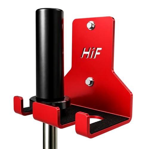 Double-Hole Red Olympic Barbell Hanger, Fits Bars Under 33mm Diameter