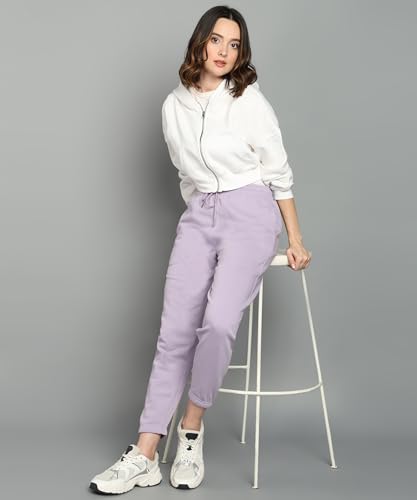 Image of Alan Jones Clothing Women's Regular Fit Mid Rise Fleece Jogger Regular Pants Winterwear