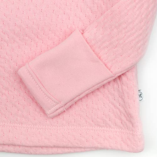 HonestBaby Baby Side-Snap Matelasse Mini Quilted Cozy 100% Organic Cotton Top2