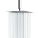 LORDEAR Solid Square Ultra Thin 304 Stainless Steel 16 Inch Adjustable Rain Shower Head with Polish Chrome,Waterfall Full Body Coverage with Silicone Nozzle Easy to Clean and Install