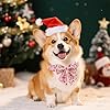 UP URARA PUP Christmas Dog Collar with Bow Tie, Pink Christmas Tree Collars for Dogs, Adjustable Pet Collar with Cute Xmas Tree Pendant, Winter Dog Accessories for Small Medium Large Dogs S #4