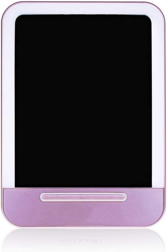 LED Touch Screen Makeup Mirror Portable Makeup Mini Mirrors USB Charger Stand for Tabletop Bathroom Bedroom Travel (Color : Purple Without Box)
