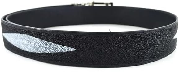Julie Genuine Real Stingray Skin Leather Men's Black Belt 33-48 big - Image 6